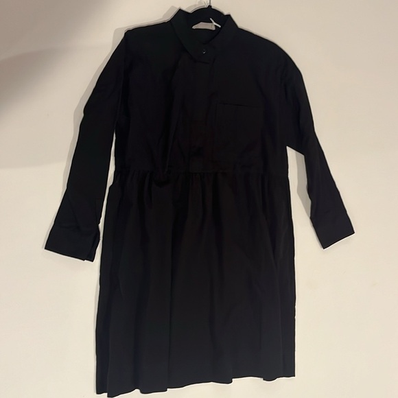 NWT Everlane The Field Dress Woman’s  black pockets collar - Picture 5 of 8